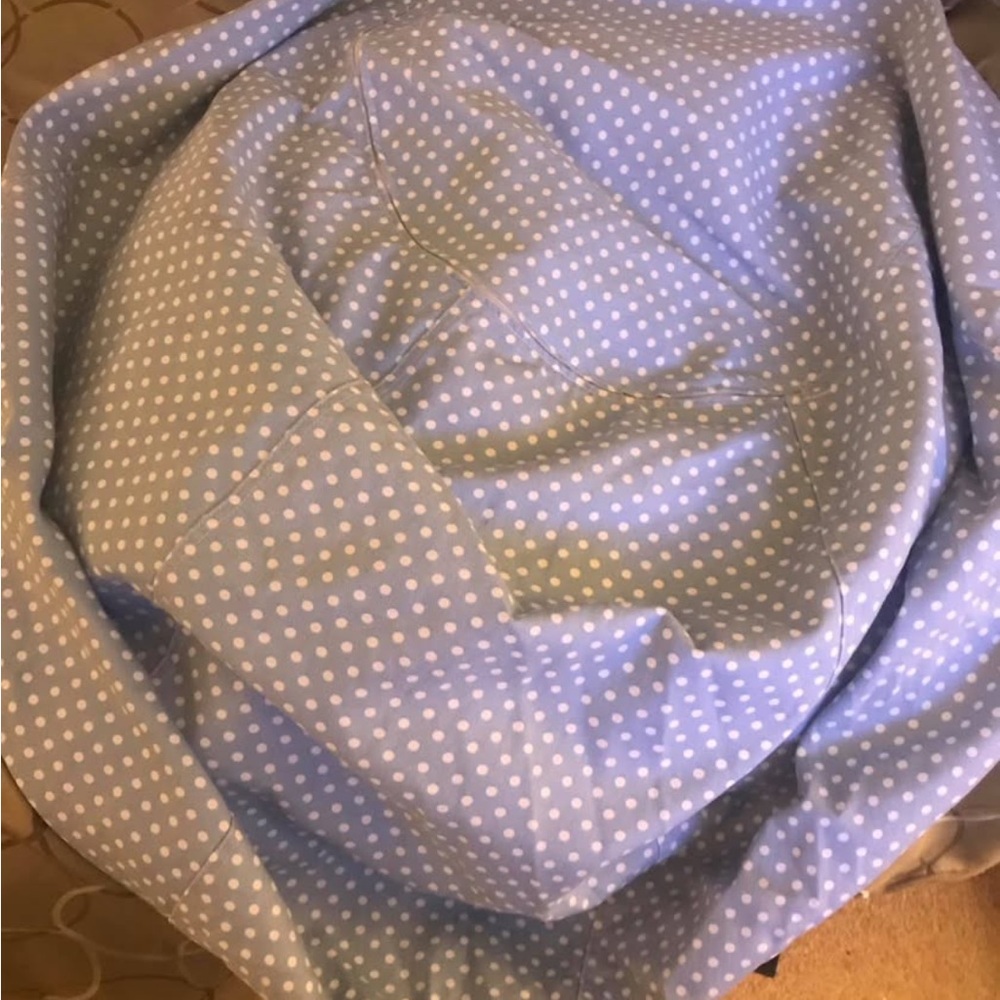 Brand new Pottery Barn beanbag cover - purple polka dot